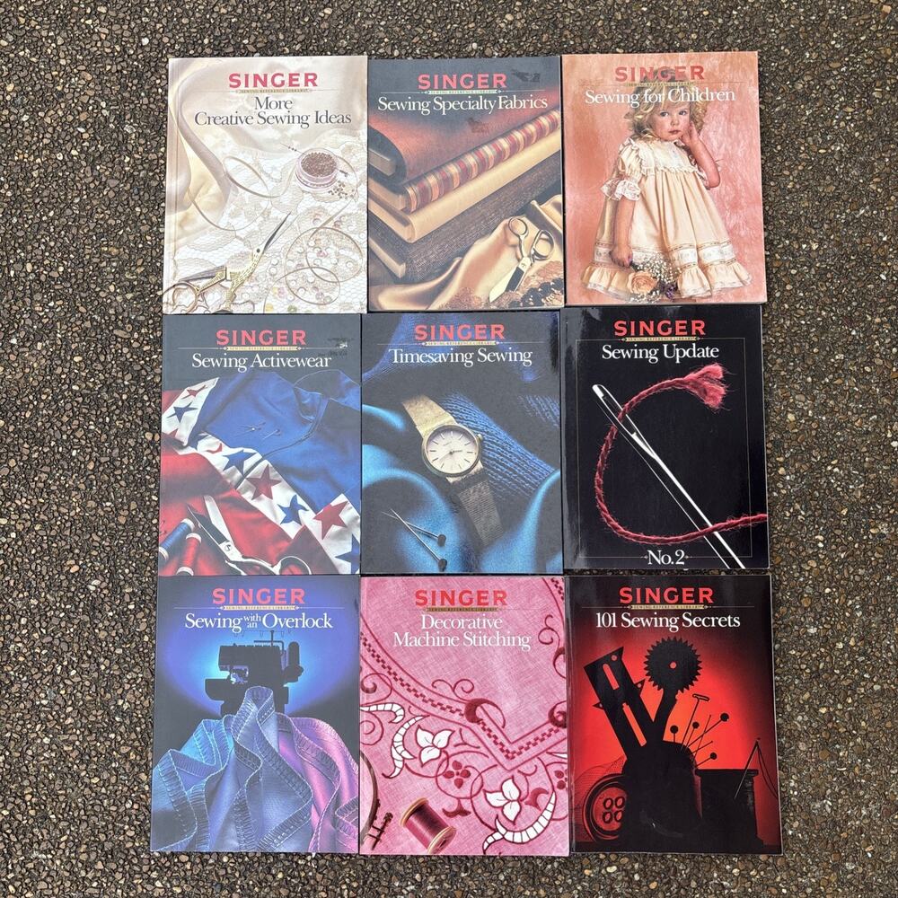Singer Sewing Reference Library Lot of 9 Clothing Fashion Tailoring Home
